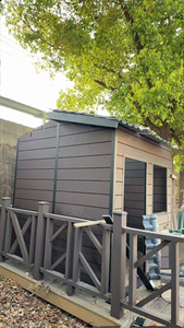 <span class=keywords><strong>Maison</strong></span> en bois préfabriquée 4m*3m Design moderne Chambre de rangement extérieure Ignifuge Imperméable ISO Certifié Installation facile Service complet - Product Image 2