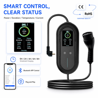 Chargeur EV portable triphasé 11 kW Type 2 16A avec prise CEE, minuterie LCD réglable IC-CPD, IP65, station de charge de voyage pour Tesla BMW Audi