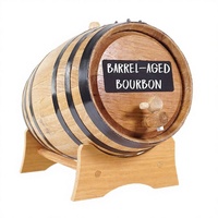Fût en bois de chêne massif pour l'âge du whisky, du brandy et du vin, fût de stockage en chêne pour brassage maison avec robinet, artisanat en bois