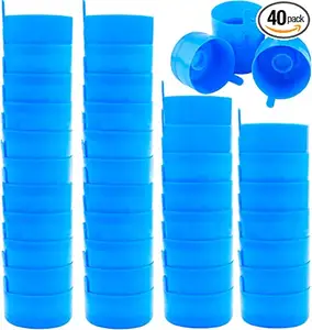 Non Spill Caps Reusable Water Bottle Caps Replacement Anti Splash Bottle Caps for 55mm 3 and 5 Gallon Water Jugs