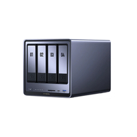 Cloud Pribadi DXP4800 16G NAS Penyimpanan Jaringan Empat Slot Drive, Hard Drive Cloud Pribadi, Server Rumah AI