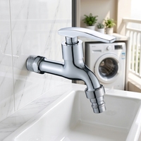 Robinet de machine à laver en alliage de zinc robinet d'eau Tao robinet mural froid Bibcock maison jardin froid chrome bavoir robinets