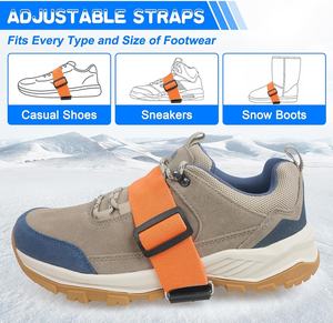 <span class=keywords><strong>Crampons</strong></span> réglables pour hommes et femmes, semelle intermédiaire, 8 <span class=keywords><strong>crampons</strong></span> en tungstène rotatifs, antidérapants, pour la randonnée en <span class=keywords><strong>neige</strong></span> en intérieur/extérieur - Product Image 3