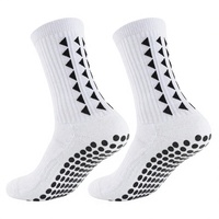 Chaussettes de football antidérapantes avec logo personnalisé, chaussettes d'entraînement en maille respirante Terry
