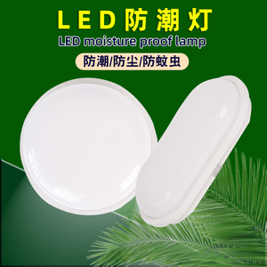 LED Moisture-proof Ceiling <b>Light</b> Oval Round For <b>Bathroom</b> Toilet Entryway Balcony 50000 Hours Lifespan - Product Image 2