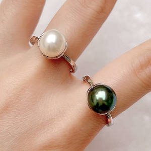 <span class=keywords><strong>Bague</strong></span> en argent Sterling 925 pour pierres rondes et Cabochons, Base vierge, bijoux, SSR155 - Product Image 5