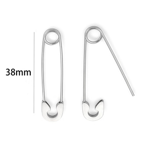 Broche Artesanal em Formato de Clipe de Papel em Aço Inoxidável com Revestimento a Vácuo para Bolsas, Roupas, Crachás e Acessórios de Joalheria <span class=keywords><strong>DIY</strong></span> - Product Image 6