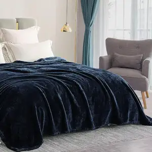 Manta suave Fuzzy Double King Size gruesa de franela de invierno para sofá cama
