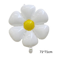 Ballon en aluminium Daisy, thème Hawaïen Plumeria, pour fête d'anniversaire, mariage, fête festive, décoration, fournitures Groovy Boho