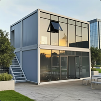 Maison conteneur assemblée portable, moderne, élégante, de haute qualité, avec structure métallique, pour terrasse et balcon, écologique et étanche