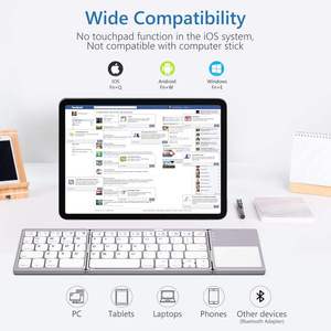 Oem Pocket Size Mini <b>Bluetooth</b> Foldable <b>Keyboard</b> Wireless Touchpad <b>Keyboard</b> Folding <b>Keyboard</b> for Tablet Phone - Product Image 4