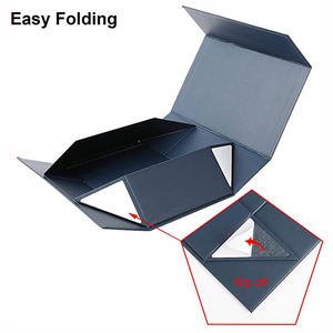 Magnet Kertas Lipat Kemasan Datar Kotak Hadiah Logo Cetak Kustom Kotak Paket Hadiah Magnetik - Product Image 2