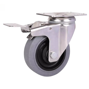 Rueda antiestática conductora de goma TPR mediana de 345 pulgadas, rueda silenciosa Universal sin costuras con soporte OEM - Product Image 5