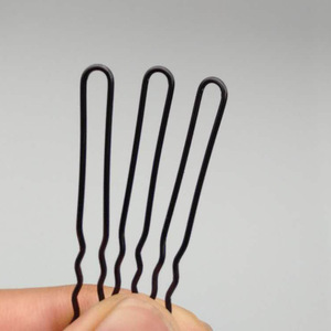 Q & Y 100 pièces/boîte personnalisé de haute qualité 70mm 60mm 50mm pinces à <span class=keywords><strong>cheveux</strong></span> fortes <span class=keywords><strong>noir</strong></span> U forme en vrac épingles à <span class=keywords><strong>cheveux</strong></span> en métal pour chignon Salon - Product Image 5