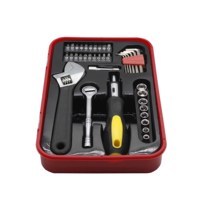 Juego de Herramientas Manuales de 38 Piezas para Reparaciones en el Hogar y Taller, Juego de Destornilladores y Llaves con Estuche, Regalo Promocional