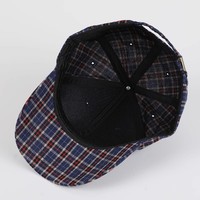 Gorra de Béisbol de Algodón a Cuadros, Moderna, Unisex, Ajustable, Protección Solar, Estilo Casual para las Cuatro Estaciones, Disponible
