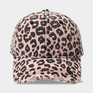 Nouvelle Arrivée Casquette de Baseball Vintage Imprimé Léopard Effet Vieilli Printemps Automne Mode Extérieur Fille Femme Chapeau Sportif 6 Panneaux - Product Image 4
