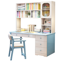 Bureau d'étude multifonctionnel en bois massif pour les élèves du collège, bibliothèque intégrée et bibliothèque, bureau d'écriture à domicile, bureau d'ordinateur