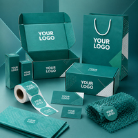 Ensemble d'emballages personnalisés tout-en-un avec boîte d'expédition, sac cadeau et carte de remerciement pour l'expédition des boutiques en ligne