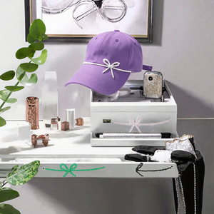 Gorra Trucker con Lazo de Perlas Desmontable, Accesorio Unisex, Cadena Decorativa, Decoración para Sombrero Coquette, Regalo, Nylon Común - Product Image 2