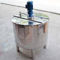 Bon prix 200L 500 litres réservoir en acier inoxydable avec veste mélange chauffage jus sauce mélangeur