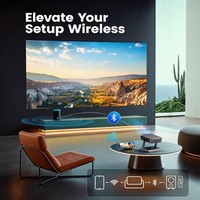 Nouveau projecteur intelligent Google TV 2026 avec double haut-parleur 5W, 6500 lumens, autofocus, correction automatique de la distorsion trapézoïdale, 5.1, 2G+16G de stockage
