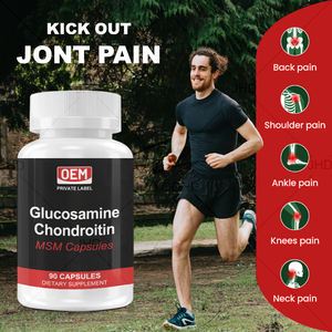 Oem/Jhd Supplement Voedingssupplement Voor Sportgewrichtsondersteuning 2000Mg <span class=keywords><strong>90</strong></span> Per Portie <span class=keywords><strong>Glucosamine</strong></span> Chondroïtine Msm <span class=keywords><strong>Capsules</strong></span> - Product Image 4