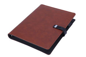 Carnet de notes journalier/planificateur en cuir rigide personnalisé avec batterie externe et lampe de lecture pour idées de produits à marque privée - Product Image 3