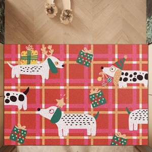 Tapis de porte personnalisé de style Noël, à usage domestique, motif imprimé, en PVC épais, antidérapant, tapis de bienvenue pour l'entrée - Product Image 6