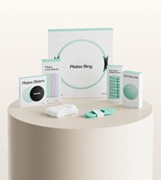 Kit d'entraînement complet pour femmes : Anneau de Pilates en plastique, bandes de résistance, sliders – Idéal pour la maison et le studio