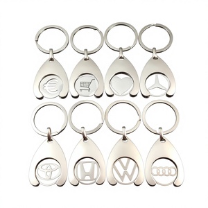 Porte-clés goutte d'eau en métal euro-dollars, gravé au laser, <span class=keywords><strong>petit</strong></span> <span class=keywords><strong>cadeau</strong></span> pour chariots de supermarché – Meilleures ventes - Product Image 1