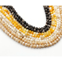 Perles de coquillage naturelles en nacre en vrac pour la fabrication de bijoux, 6mm, 8mm, 10mm, vente en gros 2026