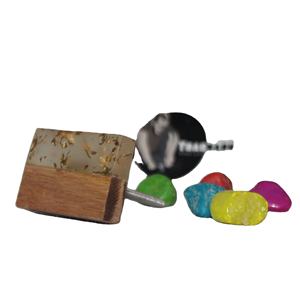 Wood & Transparent Resin <b>Cabinet</b> Knob Latest Design in Rectangular Shape Furniture & Hardware Knob <b>for</b> Door & Drawer - Product Image 1