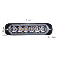 6 LED Auto Camion Remorque Côté Lumière Nouvel État Voiture Stroboscopique Avertissement Grill Clignotant Lampe D'urgence pour les Véhicules de Dépannage