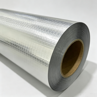 Film en aluminium gaufré anti-corrosion, film isolant laminé Al+PET, rouleau pour l'étanchéité des tuyaux HVAC et des toitures