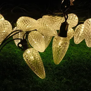Ip65 Waterproof Strawberry C7 C9 Christmas LED String Light For Outdoor Christmas Decoration