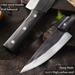 <span class=keywords><strong>Cuchillo</strong></span> de cocina forjado tradicional hecho a mano, <span class=keywords><strong>cuchillo</strong></span> de Chef Santoku, cuchillos de carnicero de acero revestidos multifuncionales, rebanar <span class=keywords><strong>carne</strong></span> y verduras - Product Image 3