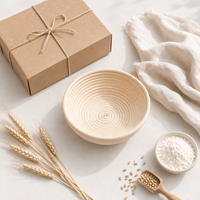 Panier de levage en rotin indonésien, panier de levage artisanal pour la boulangerie artisanale et les boulangeries professionnelles