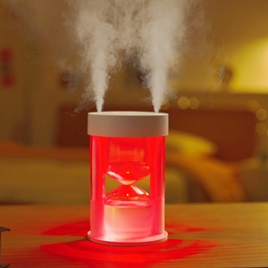 メーカー エアライト 寝室用LED電気式ホームミストソニックミニ砂時計型ルームスプレーH20ライト加湿器 充電式加湿器 - Product Image 4