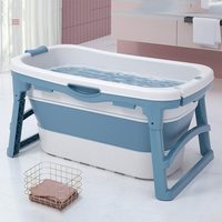 Baignoire pliable et portable en plastique pour bébé ou adulte, à poser au sol