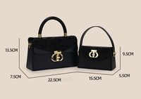 Sacs à main de luxe pour femmes, lot de 2, style rétro géométrique, avec fermoir, durables, portables, sac à bandoulière simple