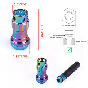 น็อตล้อ R40 M12x1.5 M12x1.25 อัลลอยด์กันขโมย สำหรับดัดแปลงรถยนต์ - Product Image 4