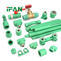 Raccords de tuyauterie PPR en laiton IFAN Factory, raccords en plastique PN25 pour systèmes d'eau, raccords de tuyauterie PPR en plastique