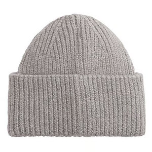 Wholesale 100% <b>Wool</b> Jacquard Knitted Winter <b>Beanies</b> Custom High Quality OEM Lightweight Warm Breathable Unisex Adults - Product Image 2