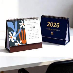 Calendario de Escritorio Mensual 2026 Personalizado para Empresas, Diseño Creativo y Simple en Color Rojo, Decoración de Oficina - Product Image 1