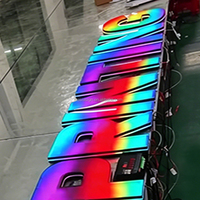 Lettres lumineuses RGB étanches IP65-67 imprimées en 3D, enseigne publicitaire LED personnalisée pour la maison et les hôtels avec transformateur