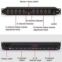 FS-206 Usine En Gros Équipement Stéréo Professionnel Mono Audio Signal Splitter Distributeur Amplificateurs 2 en 10 XLR pour La Scène