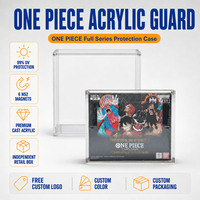 Boîte de présentation en acrylique OP-09 One Piece Booster Box avec couvercle magnétique, protection UV à 99 % pour les cartes du jeu One Piece Emperors in the New World