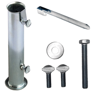 Base per Ombrellone da Giardino e Terrazza Zincata con Diametro Interno di 52 mm per Patio, Granito e Spazi Esterni - Product Image 1