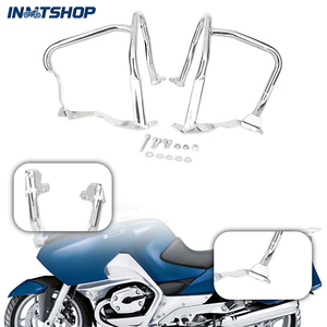Protection de garde-moteur avant chromée pour BMW R 1200 RT <span class=keywords><strong>R1200RT</strong></span> 2014 2015 2016 2017 2018 2019, barre de protection, grande barre - Product Image 2